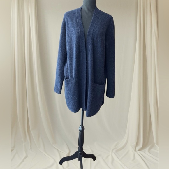 Nordstrom Signature Open Front Cashmere Cardigan Navy Night Cozy S Retail $299 - Picture 1 of 10